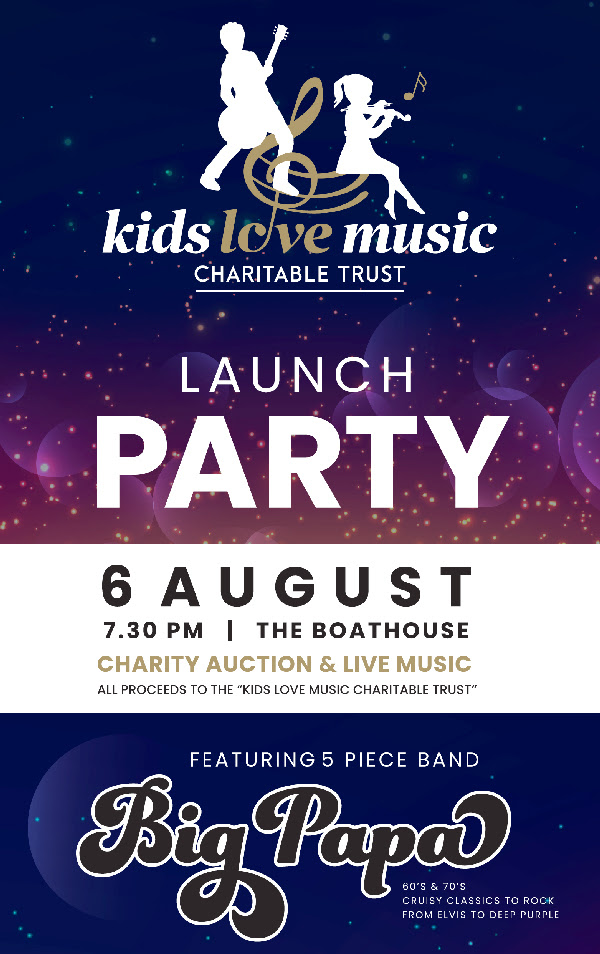 Kids Love Music Charitable Trust Launch Party With Big Papas Band 🗓