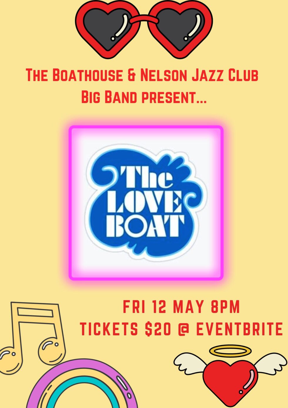 The Boathouse & The Nelson Jazz Club Big Band Presents The Love Boat 🗓