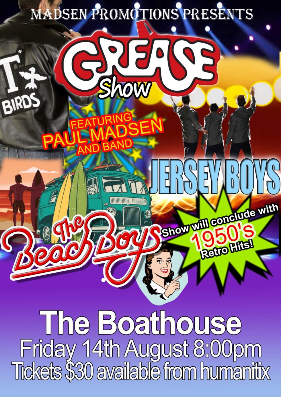 Grease Jersey boys Beach Boys @ The Boathouse by Madsen Brothers
