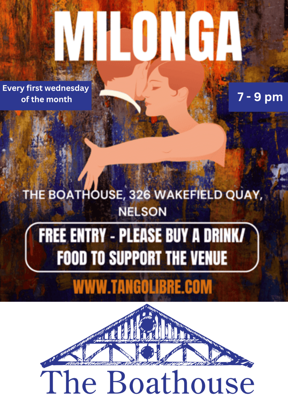 milonga tango at the boathouse poster