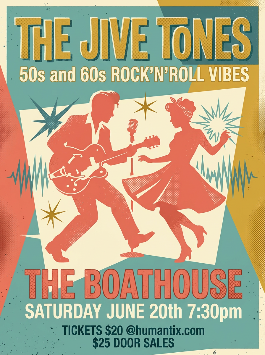 jive tones at the boathouse nelson poster