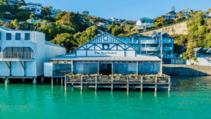 the boathouse nelson drone shot